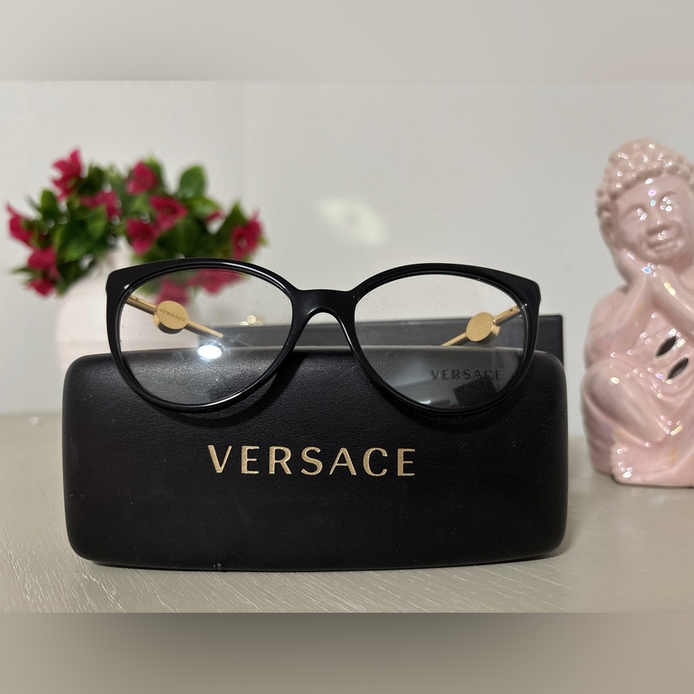 Versace Black Designer Glasses - image 2